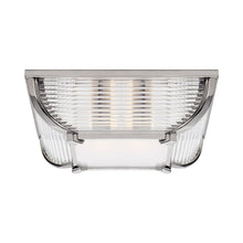 Load image into Gallery viewer, Perry Square Flush Mount Ceiling Light in Polished Nickel.