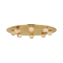 Load image into Gallery viewer, Pertica LED Flush Mount Ceiling Light in Mirrored Antique Brass.