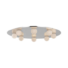 Load image into Gallery viewer, Pertica LED Flush Mount Ceiling Light in Polished Nickel.