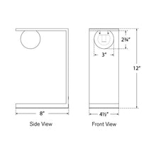 Load image into Gallery viewer, Pertica LED Table Lamp - line drawing.