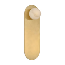 Load image into Gallery viewer, Pertica LED Wall Light in Mirrored Antique Brass (14.25-Inch).