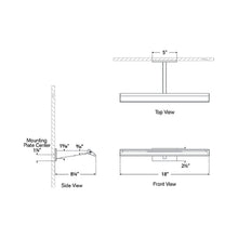 Load image into Gallery viewer, Petrel LED Picture Light - line drawing.