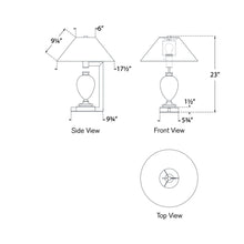 Load image into Gallery viewer, Phial LED Table Lamp - line drawing.