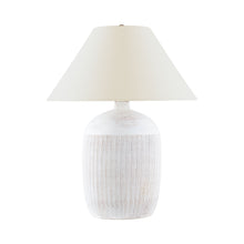Load image into Gallery viewer, Portis Table Lamp in White Wash Terracotta.