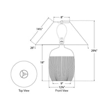 Load image into Gallery viewer, Portis Table Lamp - line drawing.