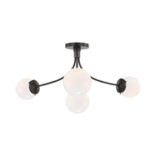 Load image into Gallery viewer, Prescott Semi Flush Ceiling Light in Bronze/White(Large).
