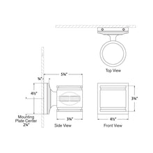Load image into Gallery viewer, Provo Outdoor LED Wall Light - line drawing.