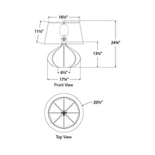 Load image into Gallery viewer, Rana Table Lamp - line drawing.