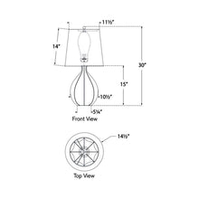 Load image into Gallery viewer, Rana Table Lamp - line drawing.