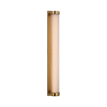 Load image into Gallery viewer, Ranier LED Linear Bath Wall Light in Natural Brass.