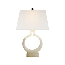 Load image into Gallery viewer, Ring Form Table Lamp in Alabaster (Small).