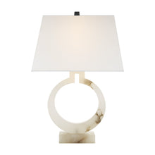 Load image into Gallery viewer, Ring Form Table Lamp in Alabaster (Large).