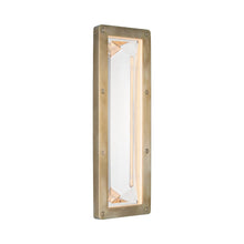 Load image into Gallery viewer, Rolland Outdoor LED Wall Light in Natural Brass.