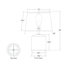 Load image into Gallery viewer, Ruby Table Lamp - line drawing.