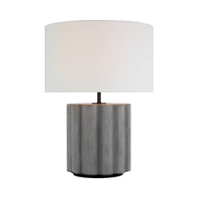 Load image into Gallery viewer, Scioto Table Lamp in Oyster Stained Concrete.