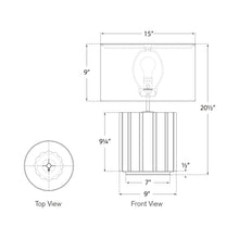 Load image into Gallery viewer, Scioto Table Lamp - line drawing.