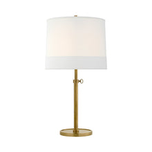 Load image into Gallery viewer, Simple Table Lamp in Soft Brass.