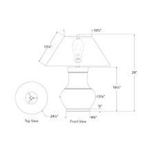 Load image into Gallery viewer, Sorrento Table Lamp - line drawing.