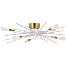 Load image into Gallery viewer, Stellar LED Semi Flush Mount Ceiling Light in Matte White.