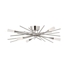 Load image into Gallery viewer, Stellar LED Semi Flush Mount Ceiling Light in Polished Nickel.