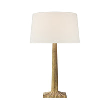 Load image into Gallery viewer, Strie Fluted Table Lamp in Gilded Iron.