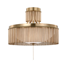 Load image into Gallery viewer, Sutton Flush Mount Ceiling Light in Antique-Burnished Brass (21-Inch).