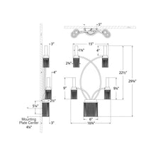 Load image into Gallery viewer, Sutton Wall Light - line drawing.
