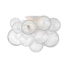 Load image into Gallery viewer, Talia Flush Mount Ceiling Light in Plaster White (3-Light).