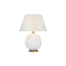 Load image into Gallery viewer, Talia Table Lamp in White Glass(Small).