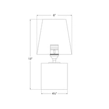 Load image into Gallery viewer, Terri Cube Table Lamp - line drawing.