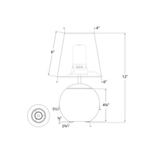 Load image into Gallery viewer, Terri LED Table Lamp - line drawing.