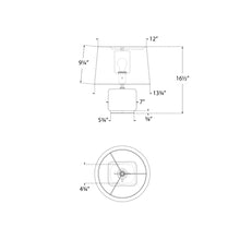 Load image into Gallery viewer, Toco Table Lamp - line drawing.