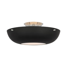 Load image into Gallery viewer, Valencia LED Flush Mount Ceiling Light in Polished Nickel/Matte Black.