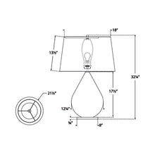 Load image into Gallery viewer, Vosges Table Lamp - line drawing.