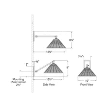 Load image into Gallery viewer, Wimberley Wall Light - line drawing.