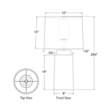 Load image into Gallery viewer, Xian Table Lamp - line drawing.