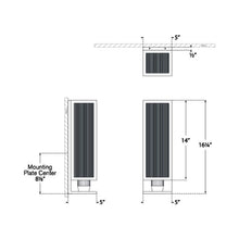 Load image into Gallery viewer, York Wall Light - line drawing.