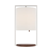 Load image into Gallery viewer, Zenz Table Lamp in Polished Nickel/Walnut.