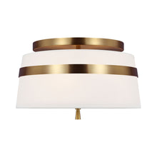 Load image into Gallery viewer, Cordtlandt Semi Flush Mount Ceiling Light in Burnished Brass (Small).