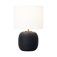 Load image into Gallery viewer, Fanny LED Table Lamp in Rough Black (Wide).