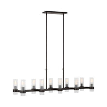 Load image into Gallery viewer, Geneva Linear Pendant Light in Aged Iron.