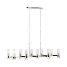 Load image into Gallery viewer, Geneva Linear Pendant Light in Polished Nickel.