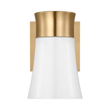 Load image into Gallery viewer, Roy Bath Vanity Light in Satin Brass (1-Light).