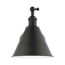 Load image into Gallery viewer, Salem Single Arm One Wall Light in Midnight Black.