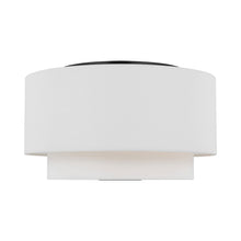 Load image into Gallery viewer, Sawyer Flush Mount Ceiling Light in Midnight Black.