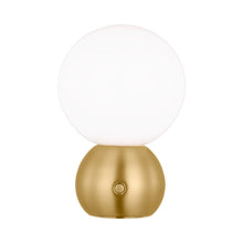 Load image into Gallery viewer, Suki Rechargeable Mini LED Table Lamp in Brushed Brass.
