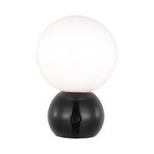 Load image into Gallery viewer, Suki Rechargeable Mini LED Table Lamp in Gloss Black.