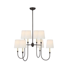 Load image into Gallery viewer, Vendome Chandelier in Bronze/Linen (Large).
