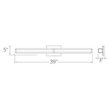 Load image into Gallery viewer, Vogue LED Bath Vanity Light - line drawing.