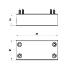 Load image into Gallery viewer, 5-3 Low Voltage Wiring Box for InvisiLED - line drawing.